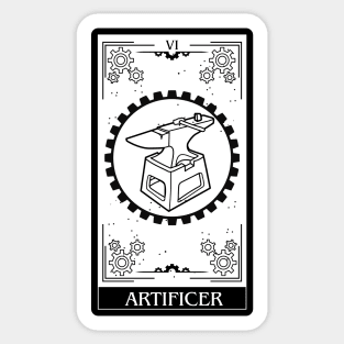 Artificer Tarot Card D&D Nat 20 Dungeons & Dragons T-Shirt Black Sticker